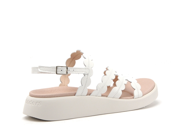 Wonders nu pieds plats femme c6531 lack blanc