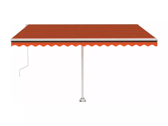 Auvent automatique sur pied 400x300 cm Orange/marron