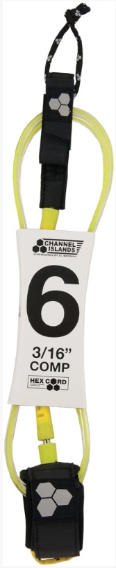 Channel Islands CI Comp Leash 6'0 - Hex Cord - 3/16