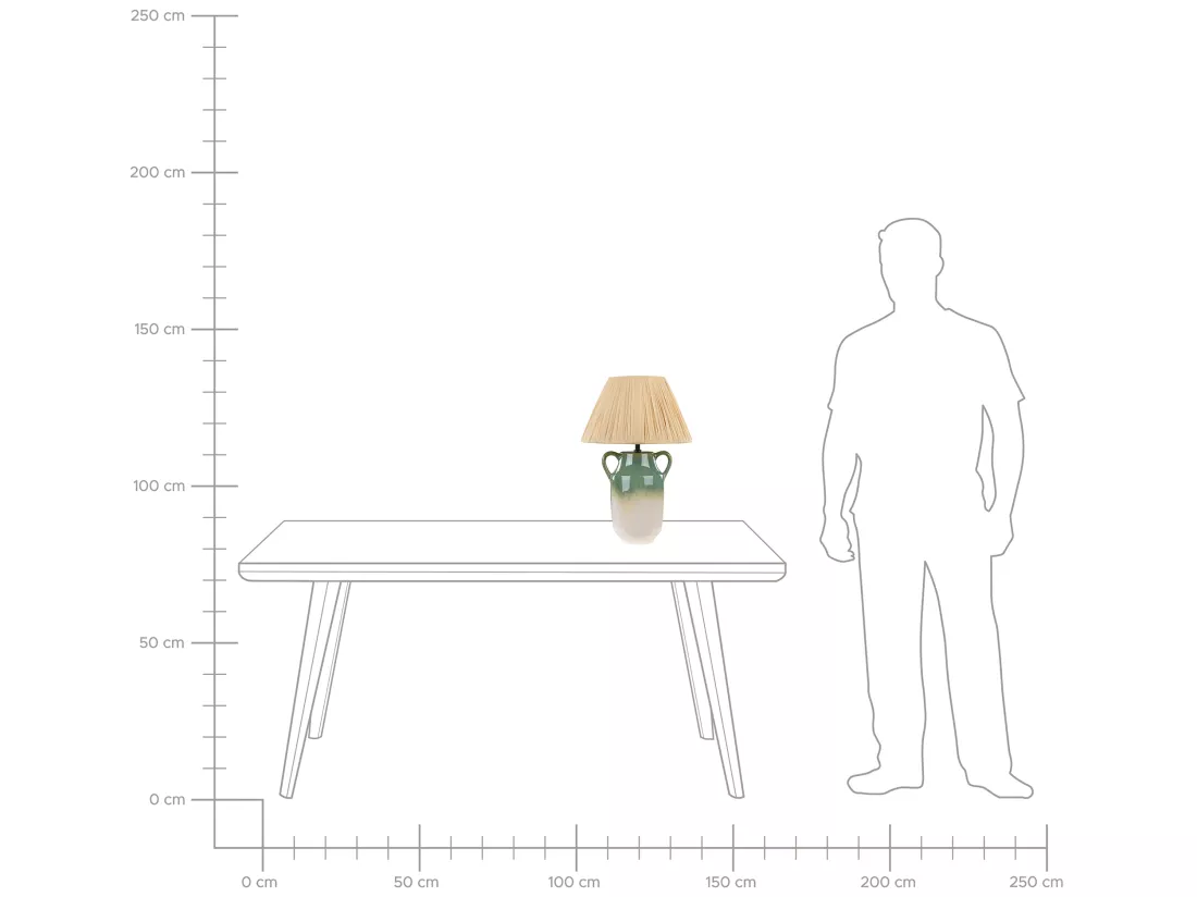 Lampe à poser LIMONES Céramique Vert