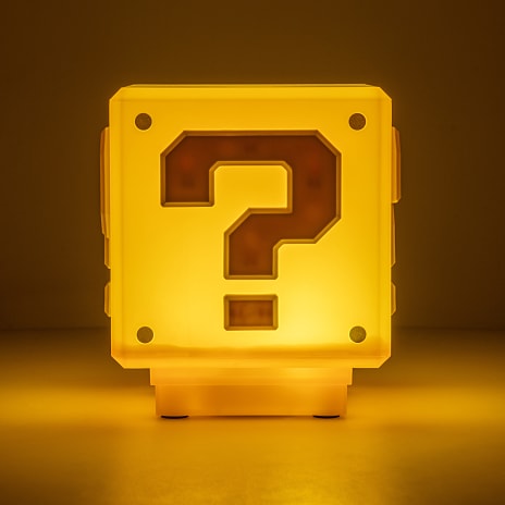 Super Mario Mini Question Block lampe - gul
