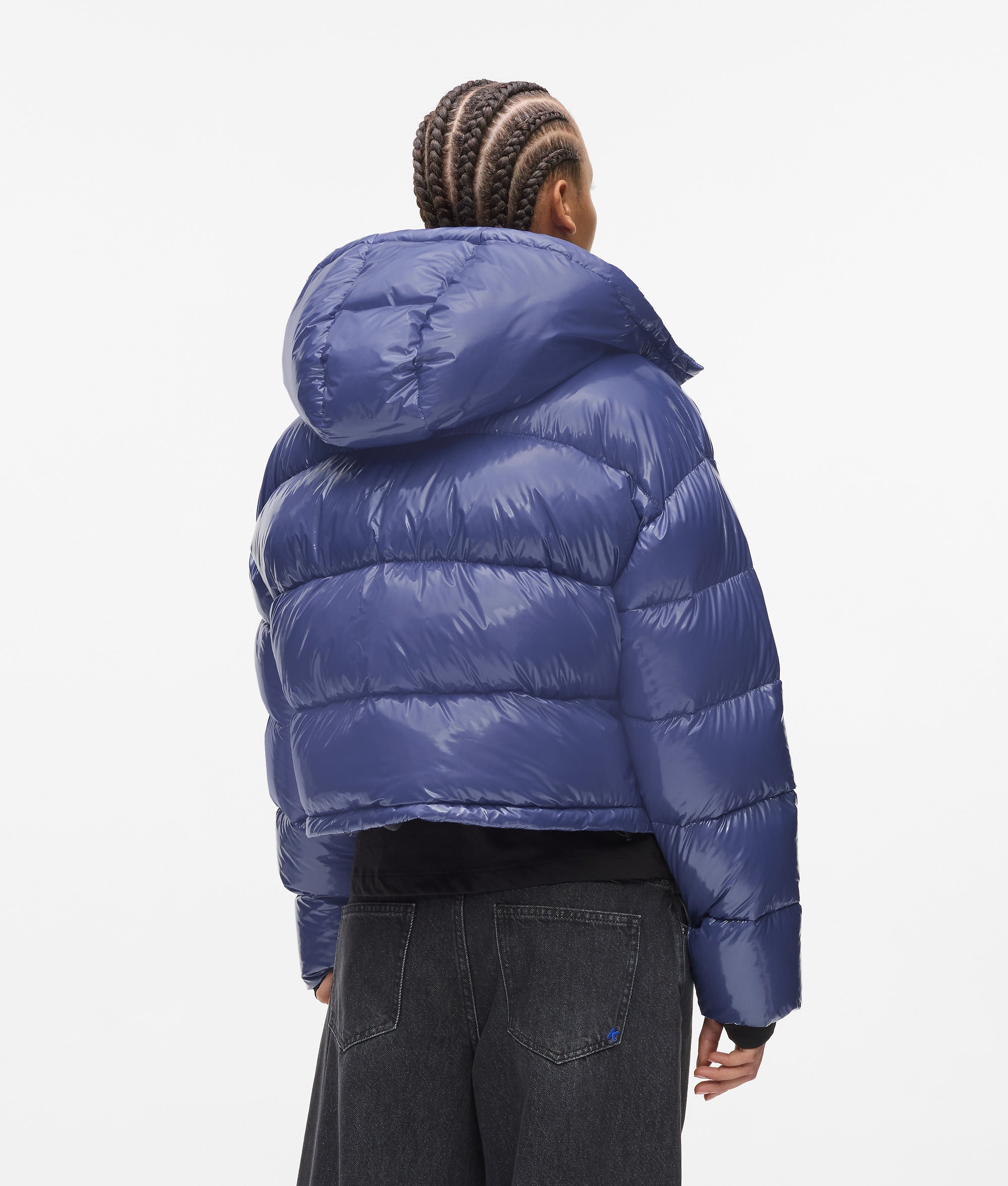 Glanzende boxy donsjas