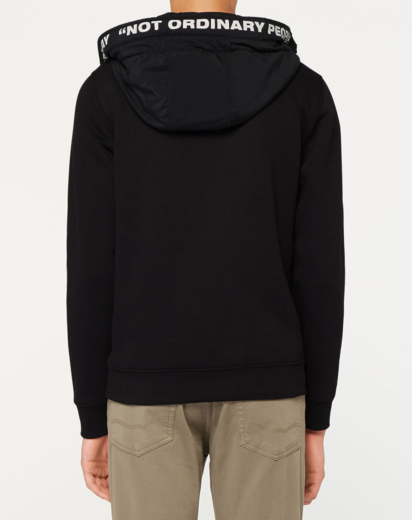 Replay Sweat Hooded Logo à Capuche Zip noir