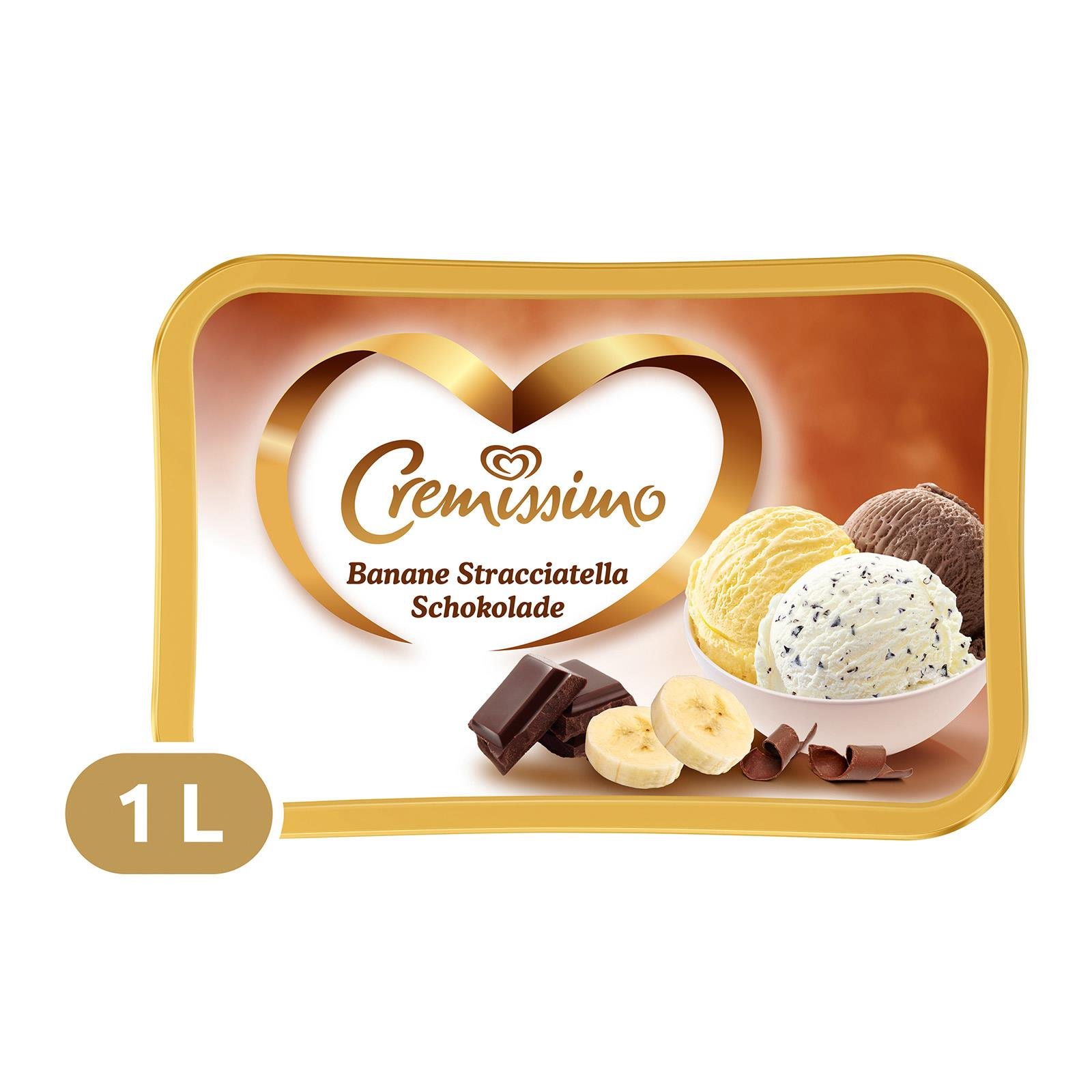 Eskimo Cremissimo Banane, Stracciatella & Schokolade