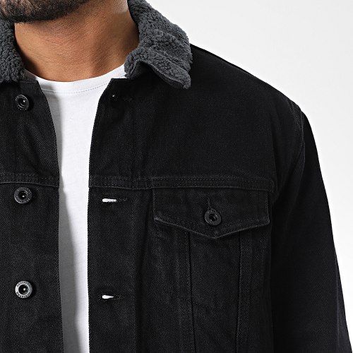 Veste Jean Col Mouton TH37816 Noir