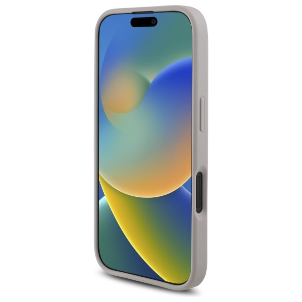 iPhone 16 Leder Hardcase Hülle 4G Big Metal Logo (GUHCP16S4GMGPI) - Rosa