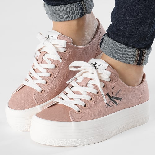 Baskets Femme Vulcanized Flatform Essential Mono 1030 Cafe Creme