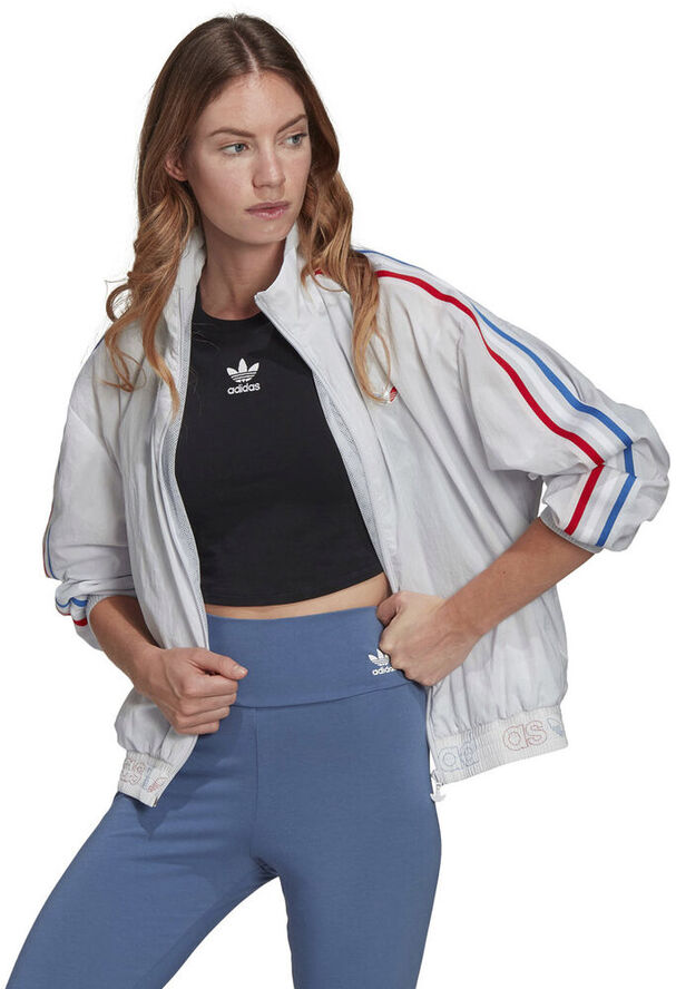 adidas Adicolor Tricolor Japona træningsjakke Hvid