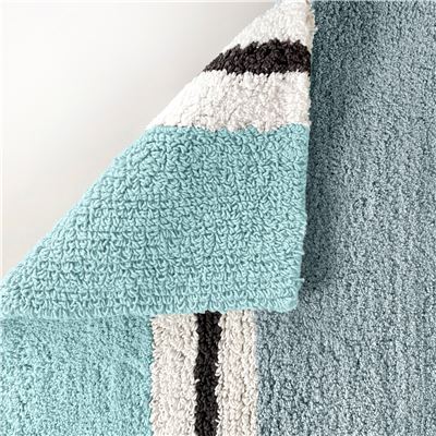Tapis de bain double épaisseur jeu de rayures - BECQUET CRÉATION