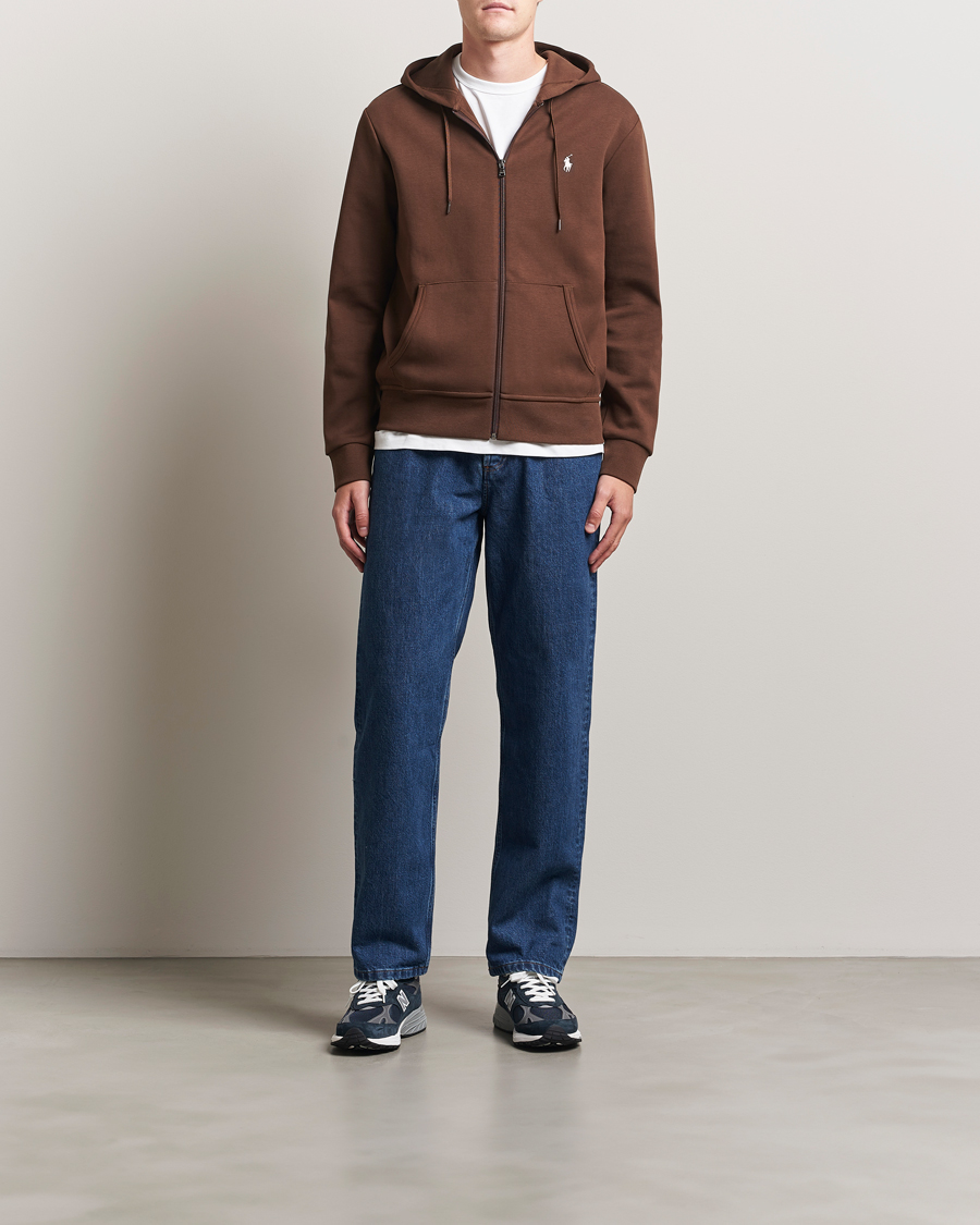 Polo Ralph Lauren Double Knitted Full-Zip Hoodie Branch Brown