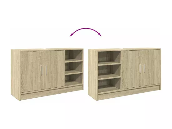 Armoire d'évier chêne sonoma 90x29x55 cm bois d'ingénierie