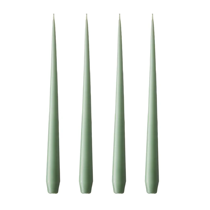 ester & erik - Peitschenkerze, 32 cm, No. 66, eucalyptus / matt (4er-Set)