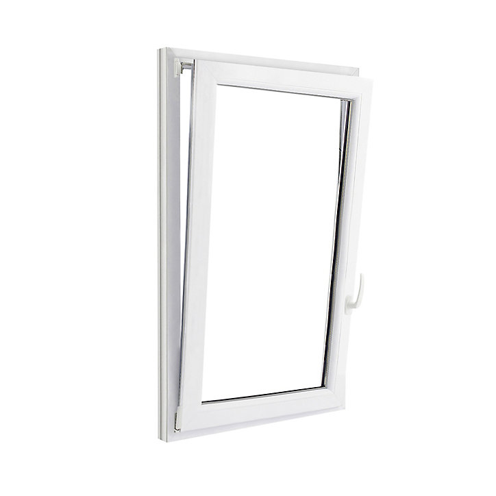 Fenêtre PVC 1 vantail oscillo-battant GoodHome blanc - l.80 x h.135 cm, tirant gauche
