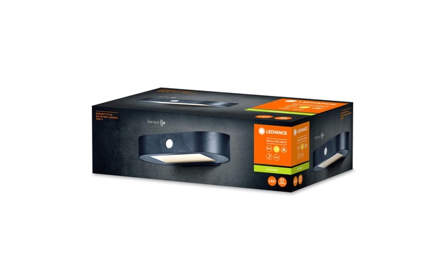 LED Wandleuchte »Endura Style Solar Oval, 4W, 3000K, Schwarz« Warmweiss