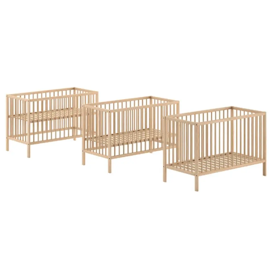 Vipack Babybed Dino - 60 x 120 cm - verstelbaar - dennenhout