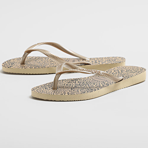Tongs Femme Slim Animals Beige Léopard