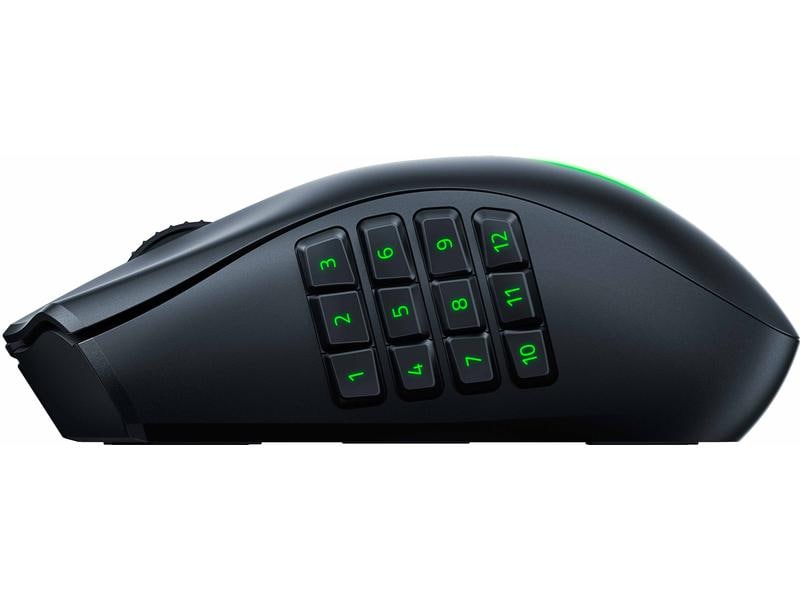 Razer Gaming-Maus Naga V2 Pro Kabellose Gaming-Maus mit optischem 30'000 dpi Sensor und RGB-Beleuchtung