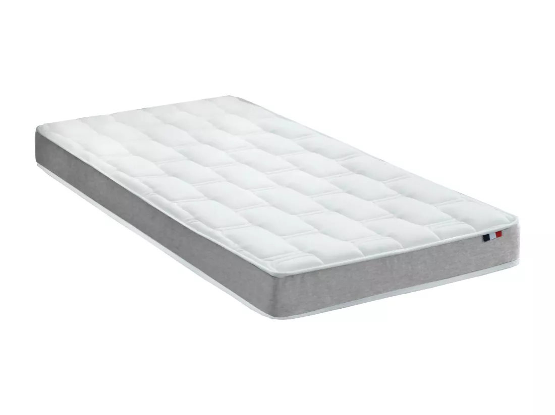 Ensemble matelas mémoire de forme MAM AZUR avec sommier - confort français Dimensions - 90 x 190 cm, Sommier - Noir