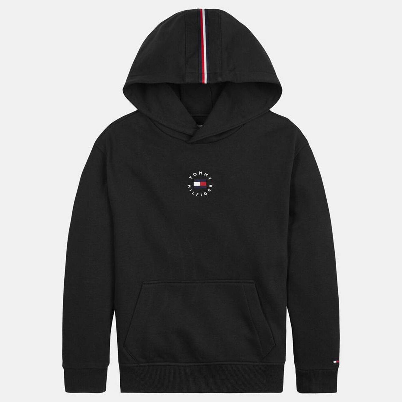 Tommy Hilfiger Sweat en Coton bio et recyclé à capuche logo noir