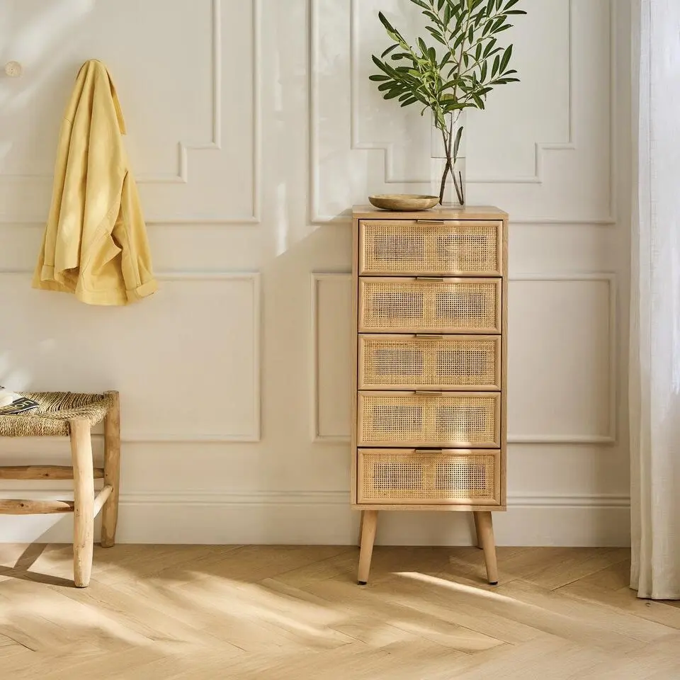 CALICOSY - Ladekast MIYA - Licht hout - 100,50x36.5x42 cm