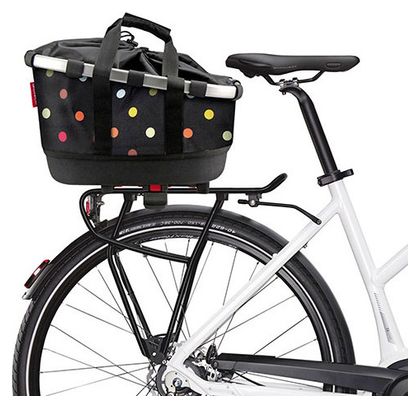Panier de Porte-Bagage Klickfix Bikebasket GT Uniklip Pois