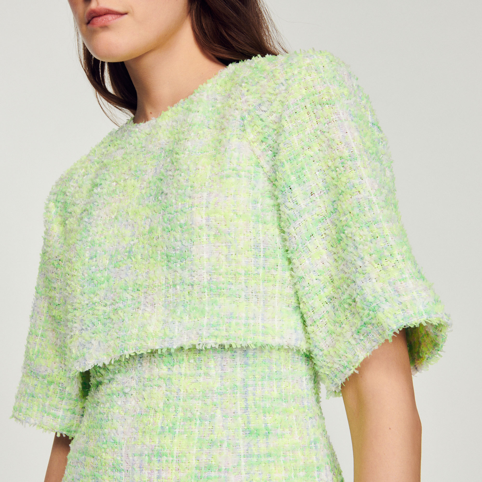 Robe courte en tweed