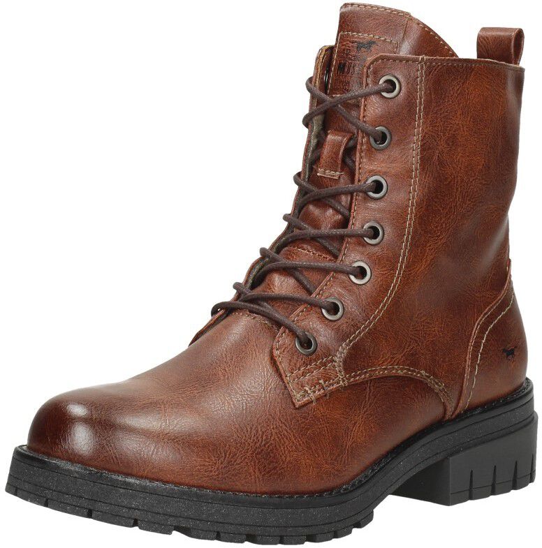 Mustang Dames veterschoenen cognac