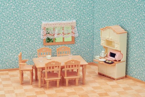 Epoch - Sylvanian Families Eetset - Poppenhuismeubels - Diverse Figuren