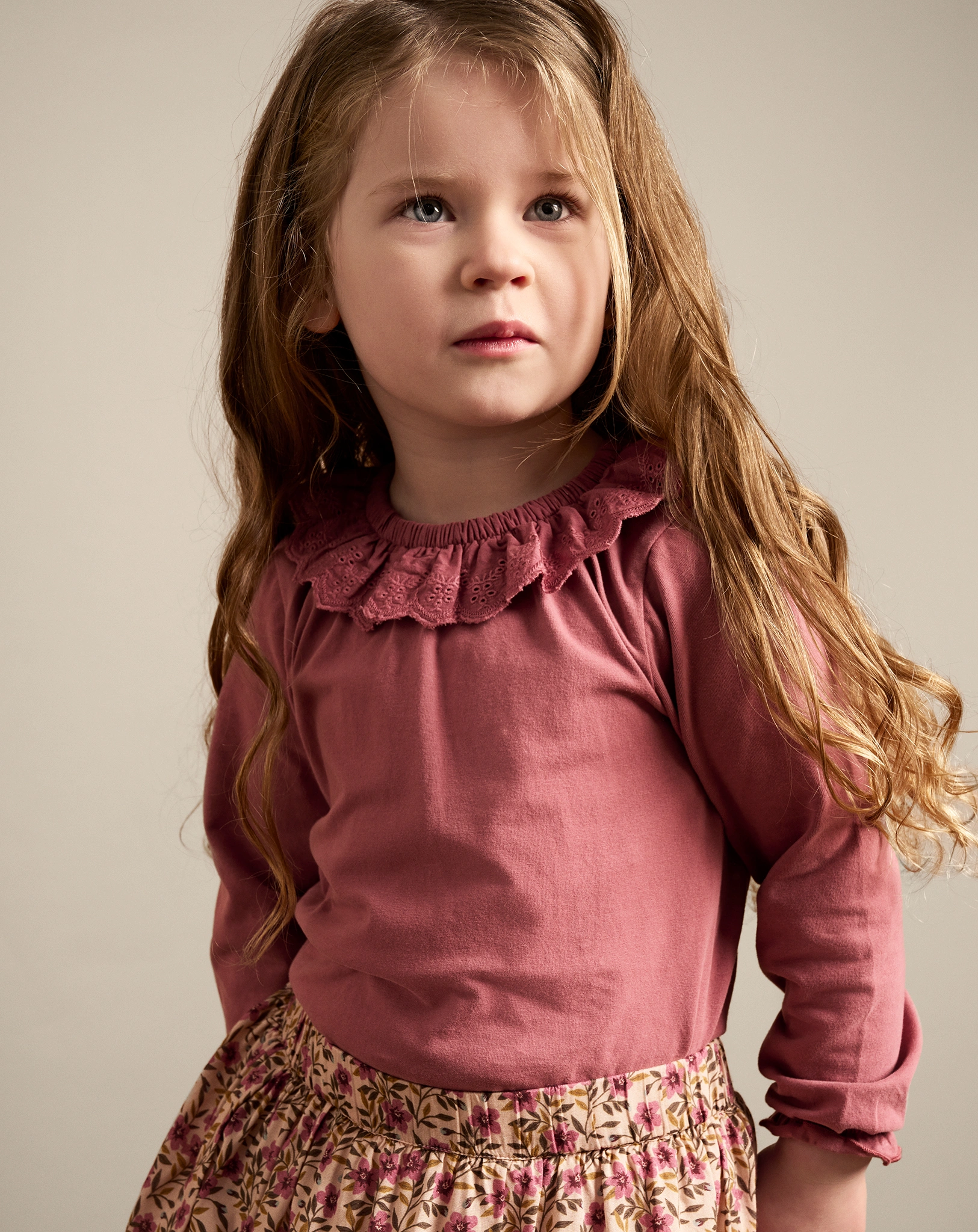 Bluse COLLAR in mesa rose