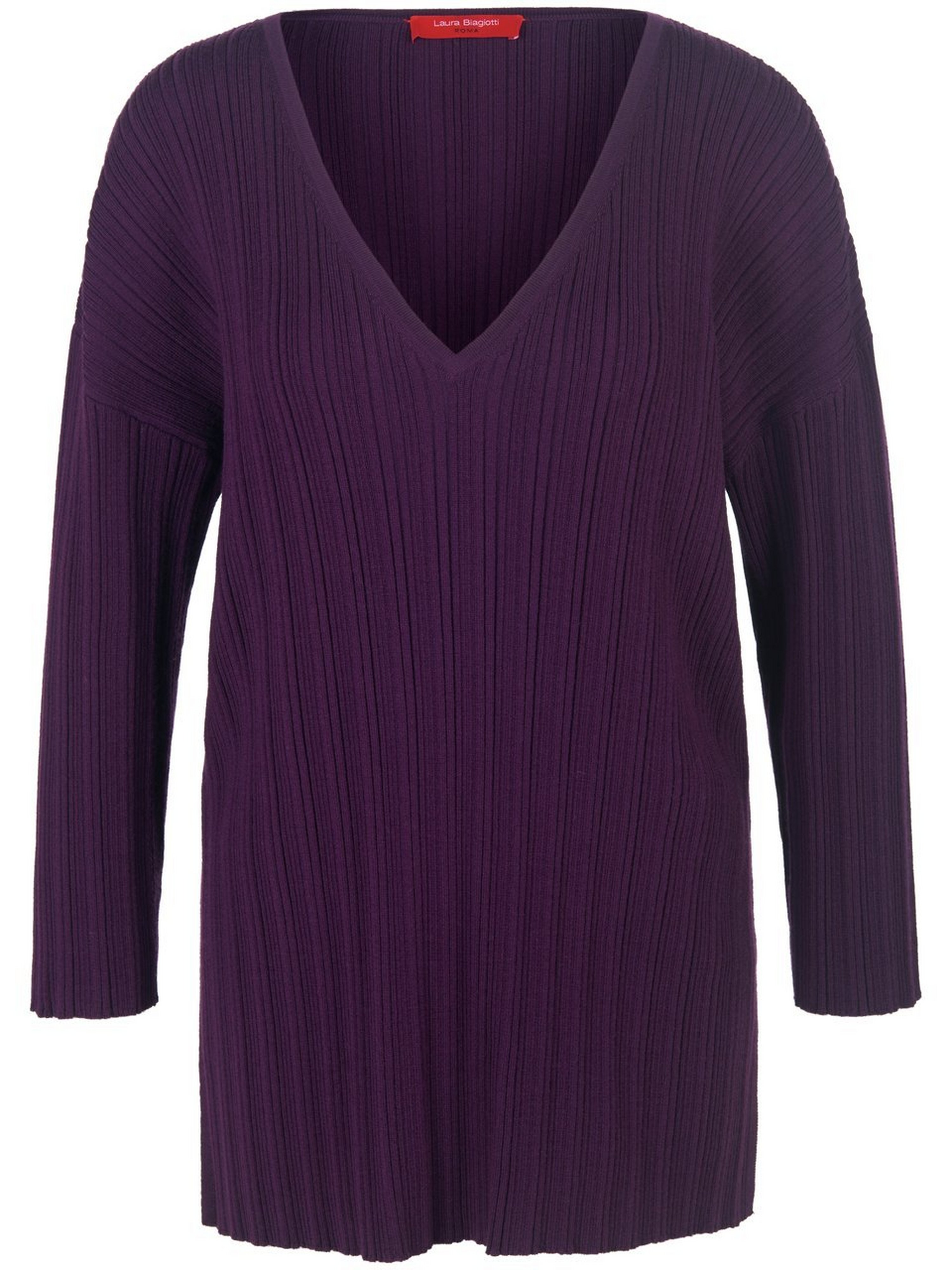 V-Pullover mit 3/4-Arm