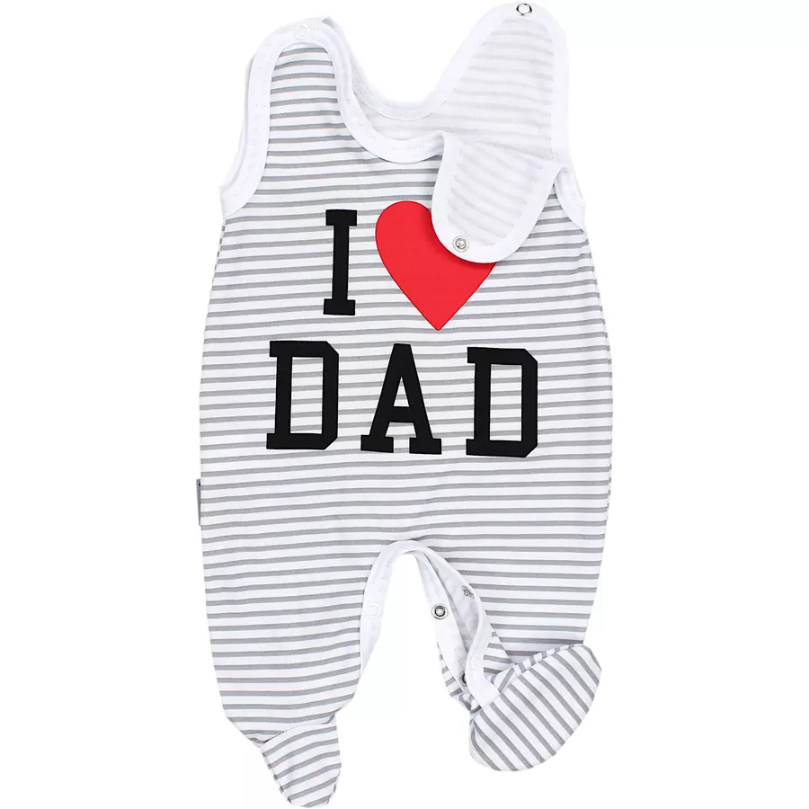 TupTam Unisex Baby Strampler mit Spruch grau