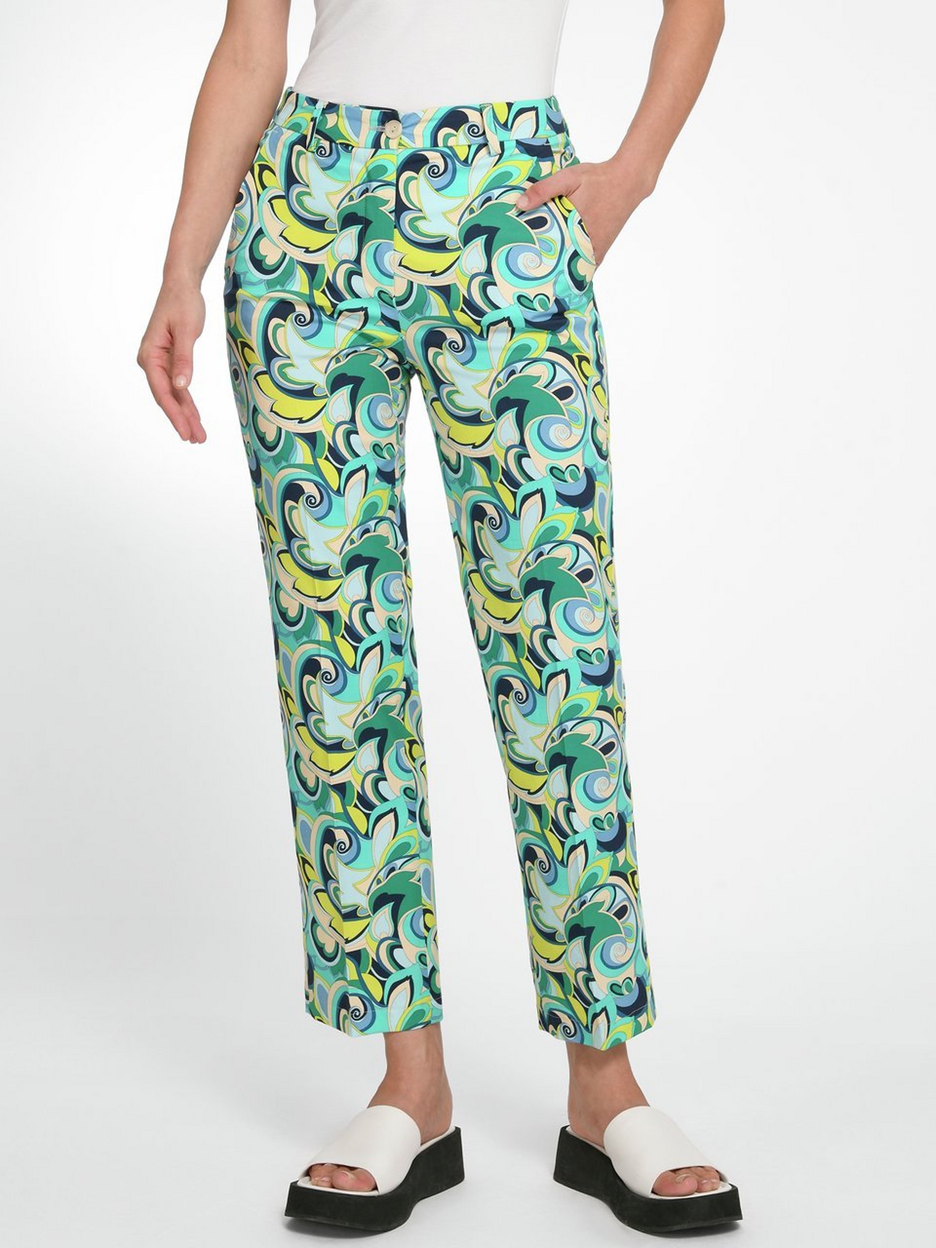 Knöchellange Wide Leg-Hose