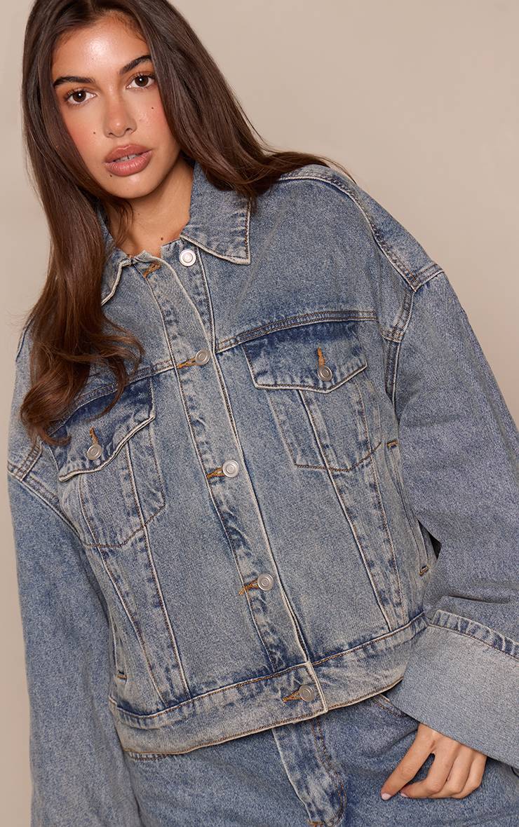 Vintage Veste À Revers Retroussés