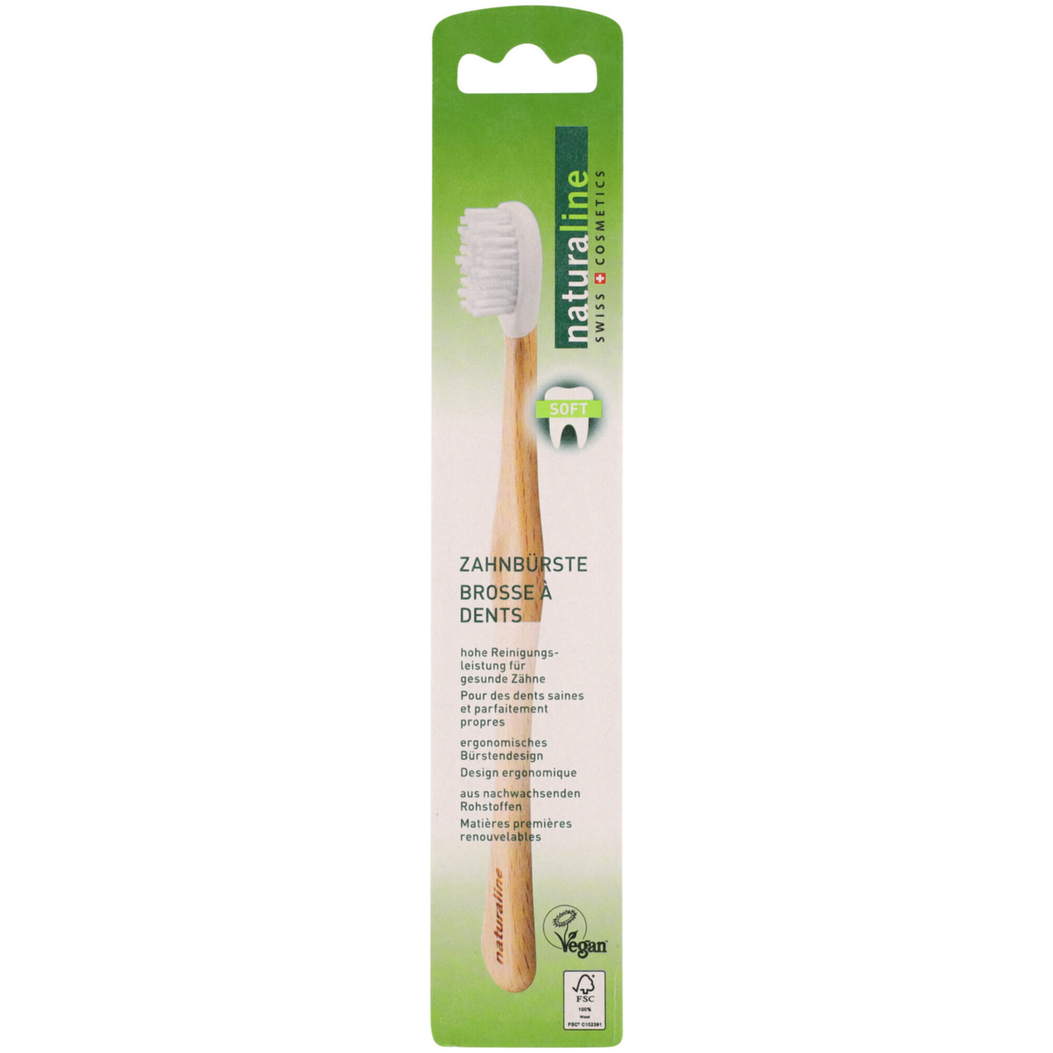 Naturaline Holz-Zahnbürste soft