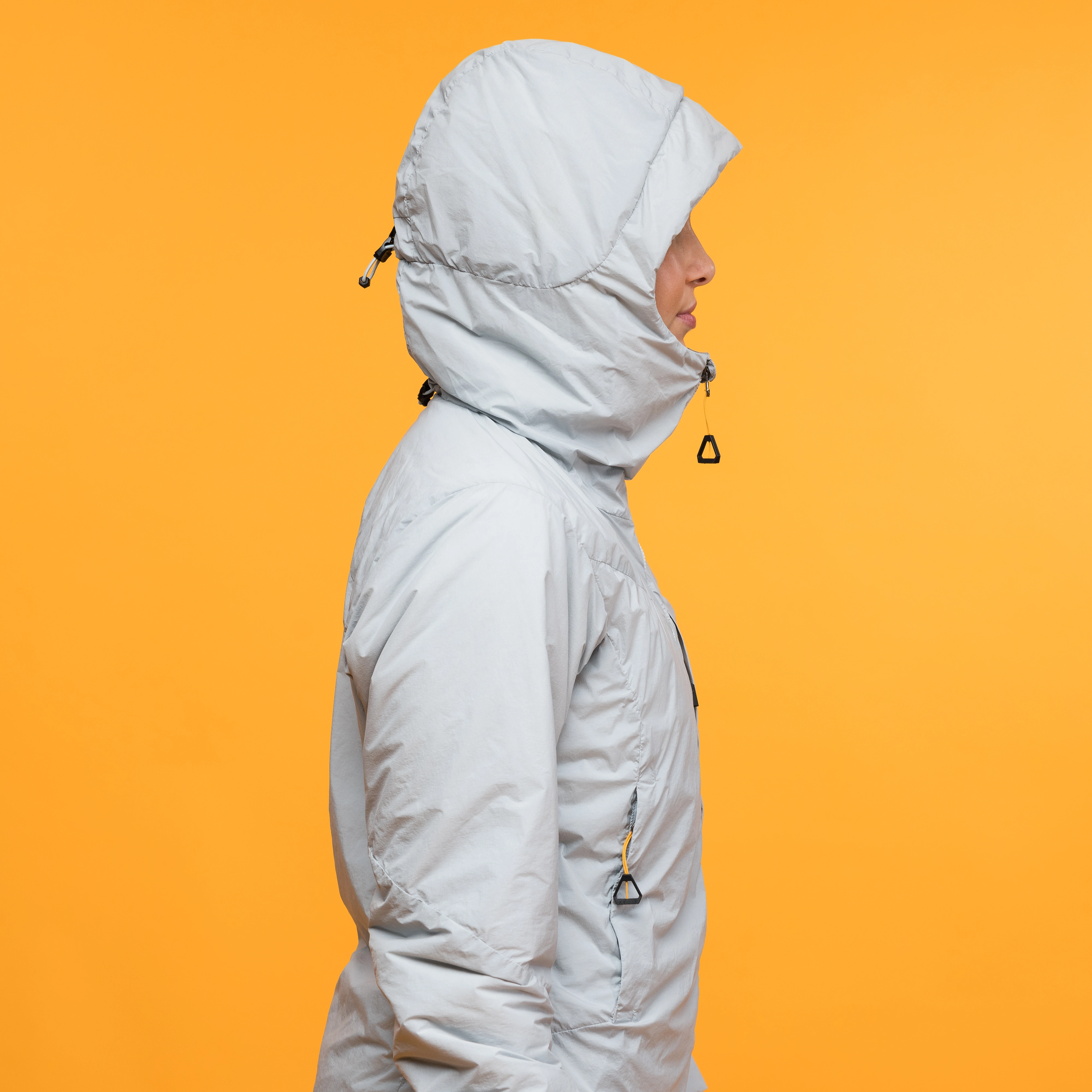 Y MountainLine Insulated Windbreaker Jacket Women Pearl Grey