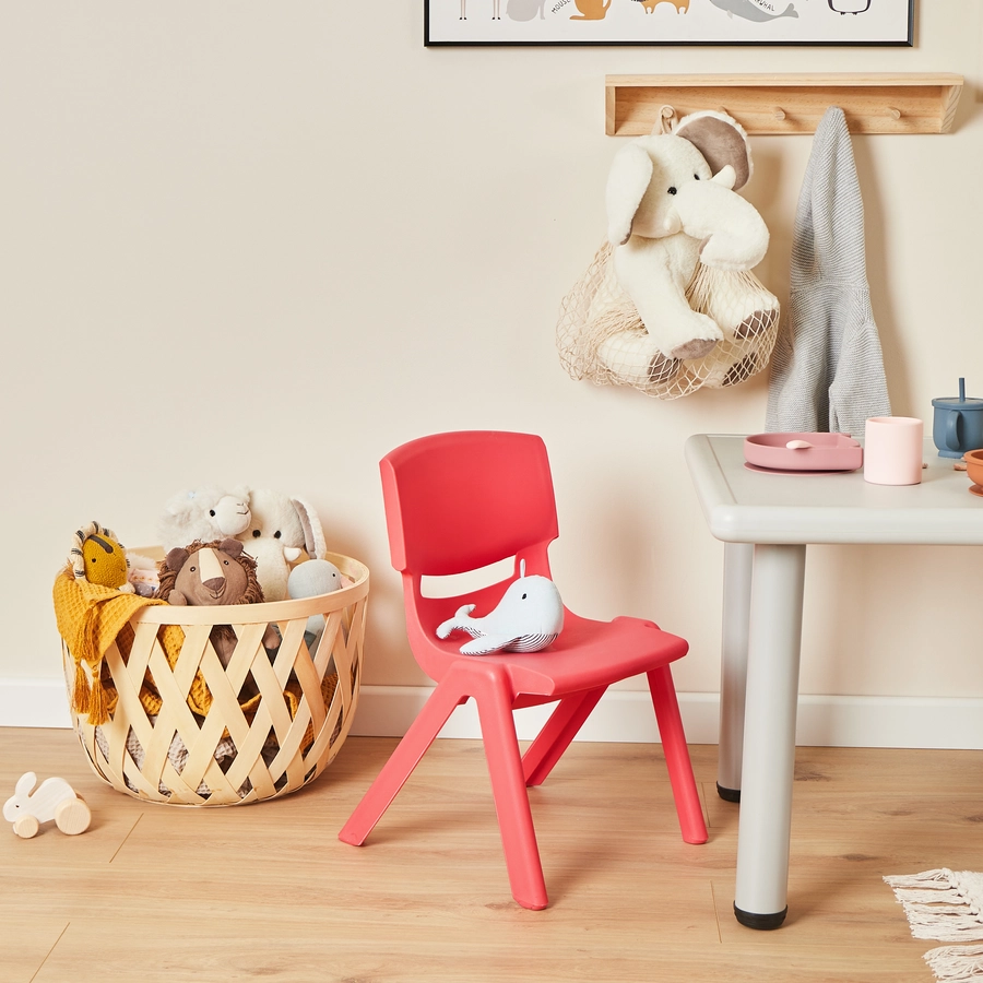 bieco Kinderstuhl rot aus Kunststoff