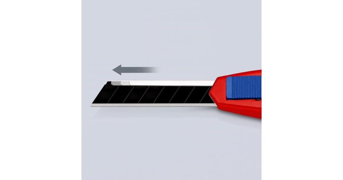 KNIPEXCutiX Universele mes stanleymes  (Rood/blauw, incl. 2 mesbladen)