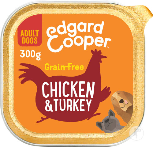 Edgard & Cooper Barquette Pâté Pour Chiens Adultes Poulet & Dinde 300g