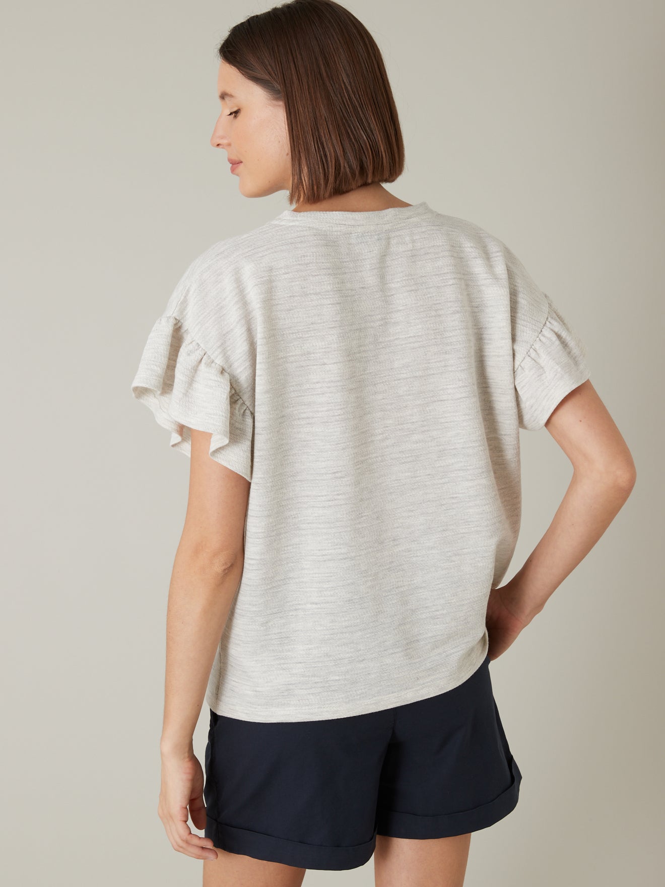 T-shirt jersey chiné texturé femme
