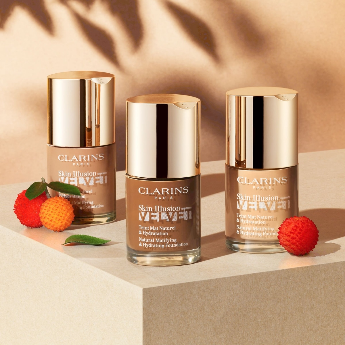 CLARINS Skin Illusion Velvet Fond de Teint Mat Naturel &  Hydratation