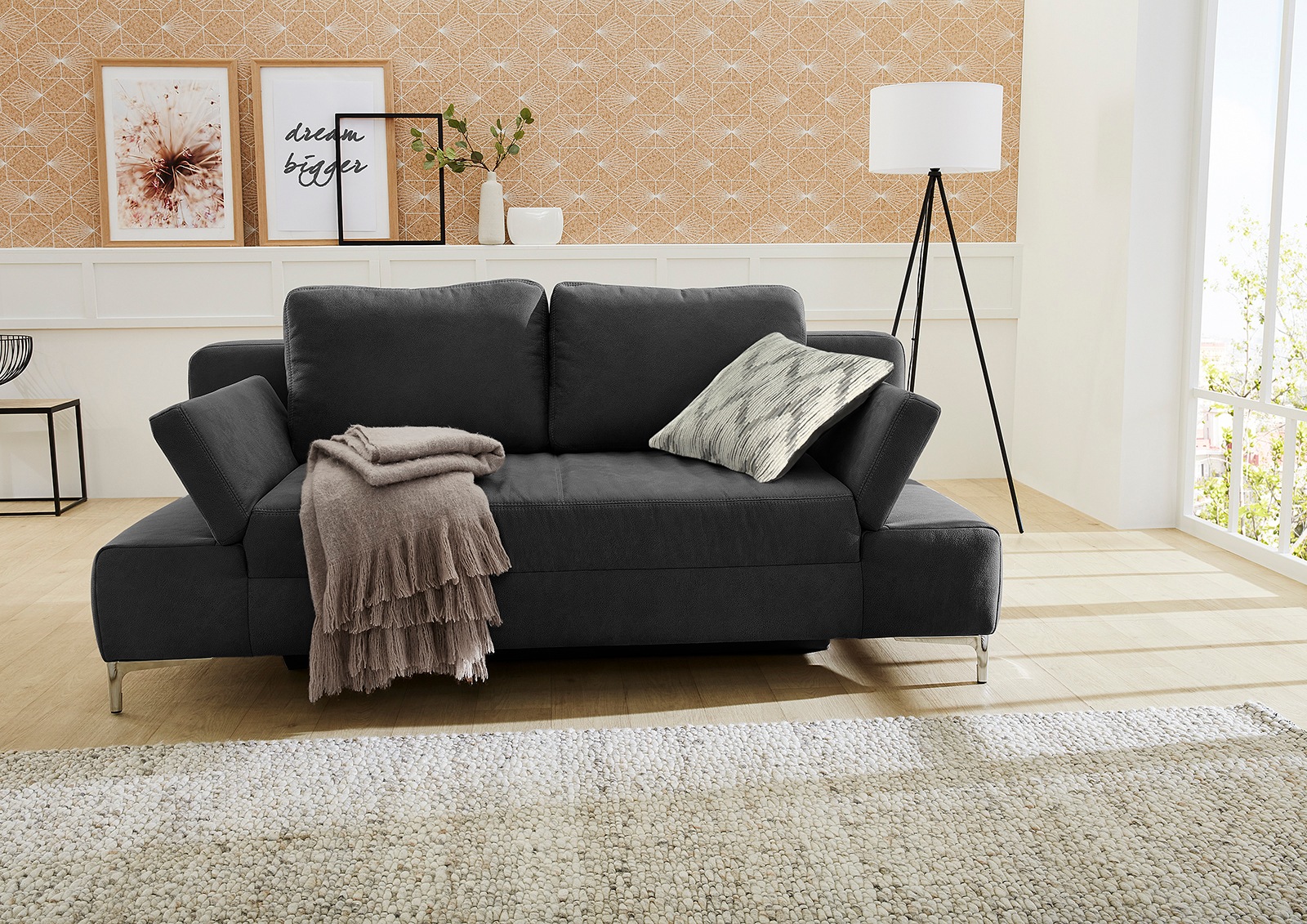 Jockenhöfer Gruppe Schlafsofa »Jano« klassisches Schlafsofa mit individuell, verstellbaren Armlehnen