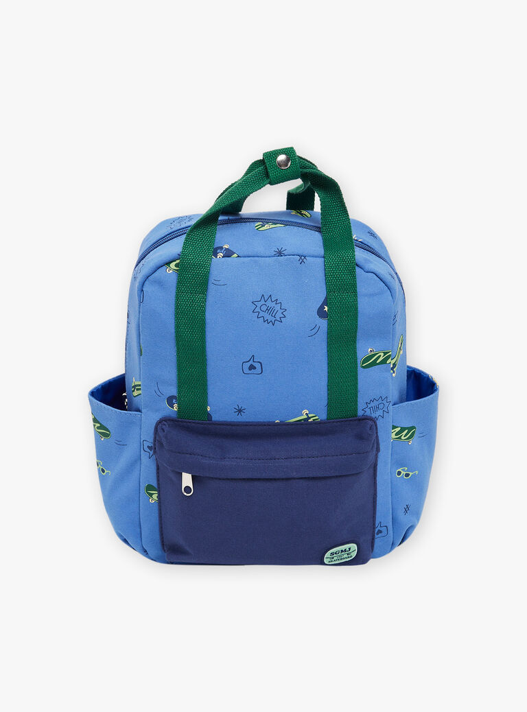Sac à dos bleu fantaisie
