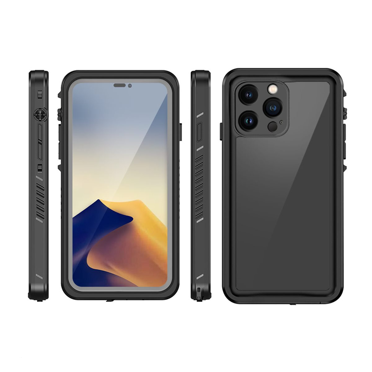iPhone 14 Pro Avalanche Case Wasserfeste Outdoor Schutz Hülle IP68 (EGCA00385) - Schwarz