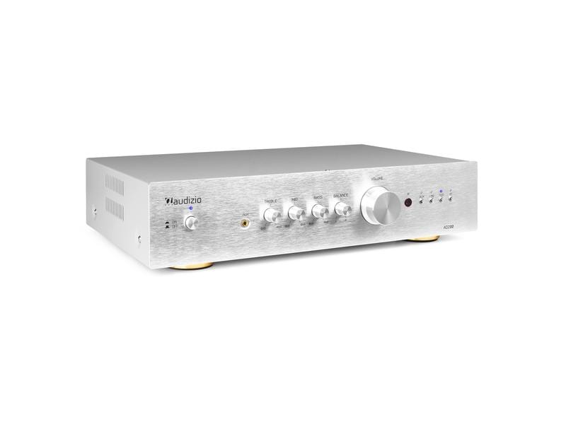 Audizio Stereo-Verstärker AD200A Silber Vielseitiger 2-Kanal-Verstärker mit grosser Funktionalität