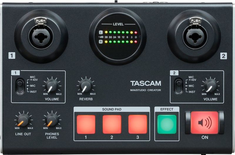 Audio Interface - 2 Ingangen - USB - Zwart - 24 Bit - 96 kHz