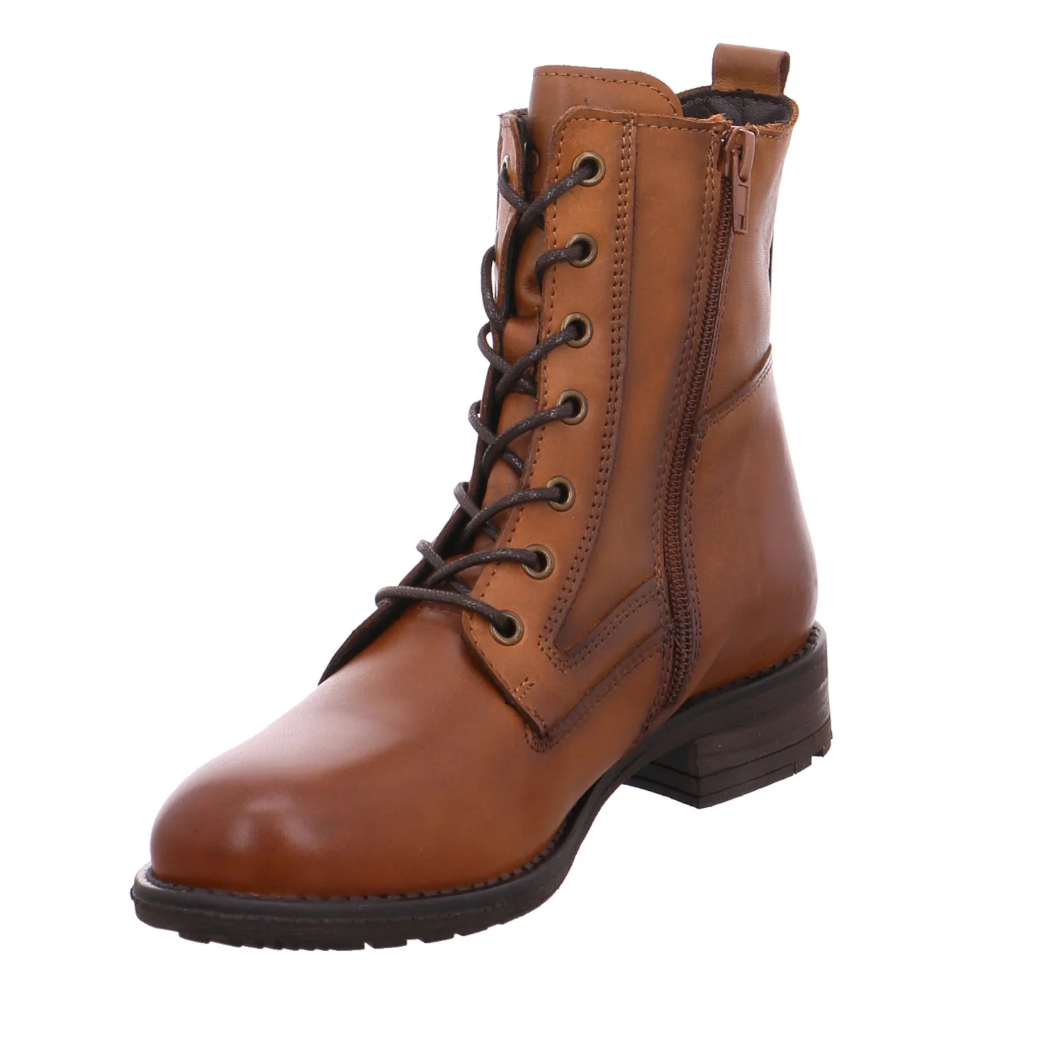 SCHUHENGEL Boot Cognac Leder