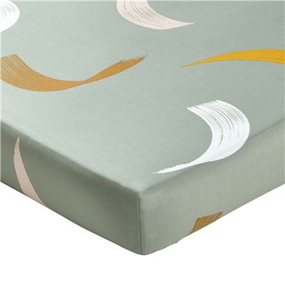 Linge de lit motif coups de pinceau - BECQUET CRÉATION