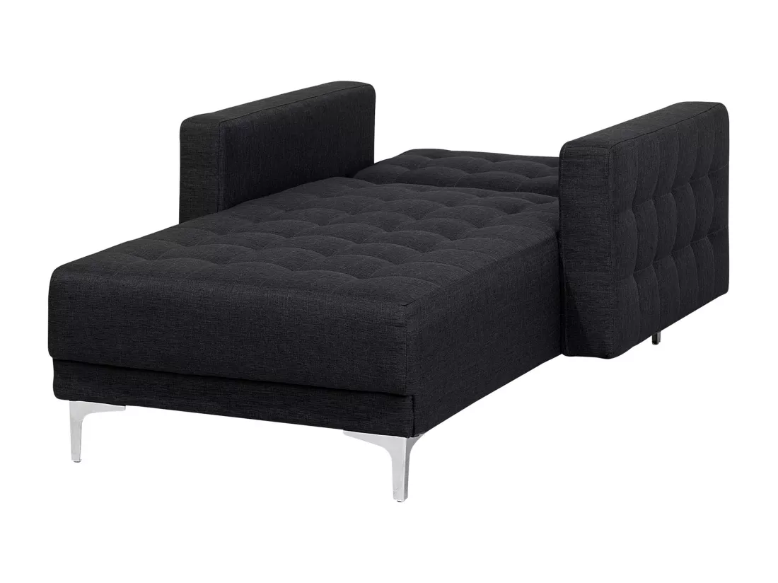 Chaise longue en tissu gris graphite ABERDEEN