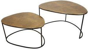 Bijzettafel HD Living Aluminium Bronze 70 x 90 x 50 cm (set van 2)
