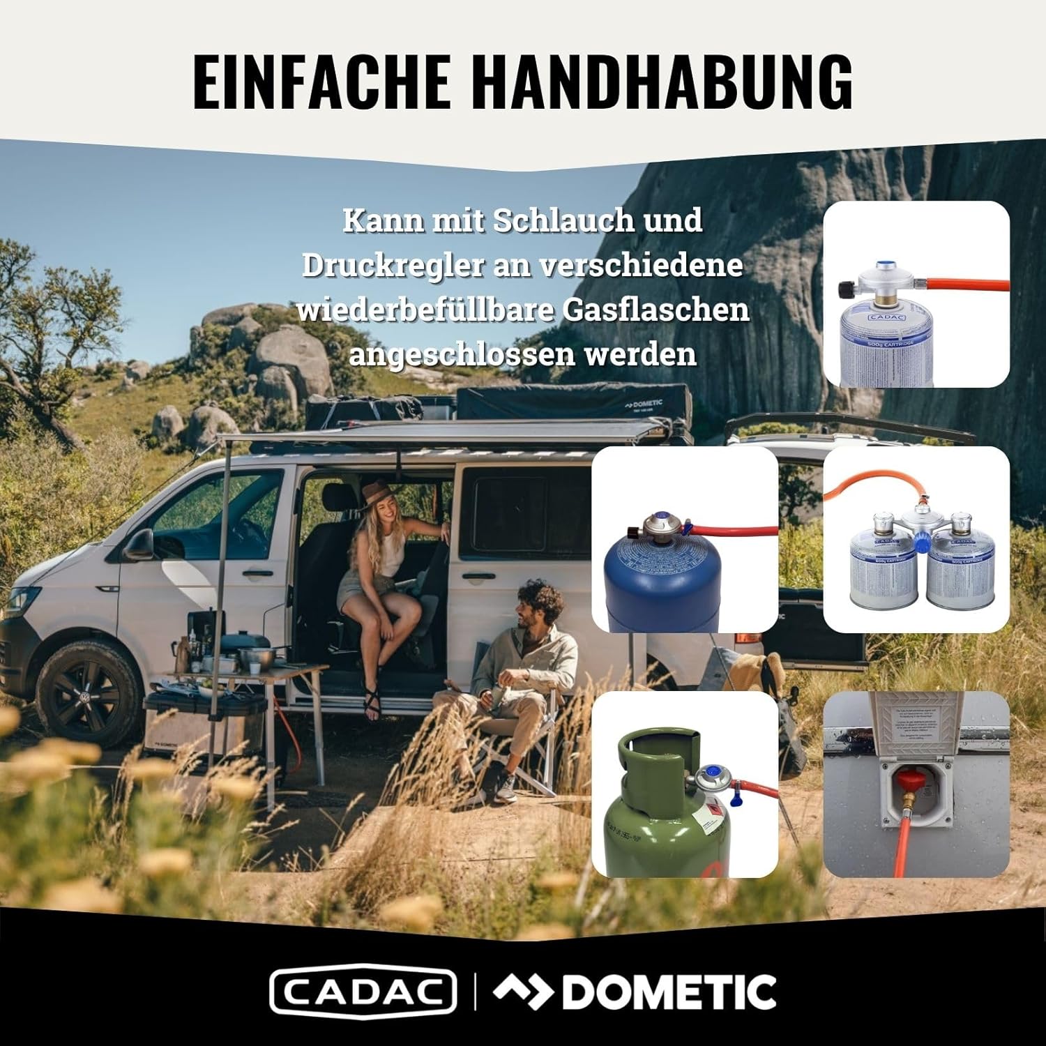 CADAC - 2-Cook Grill Deluxe - Tischgrill - 50mBar - Campinggrill - Für draußen grillen - Stahl - Aluminium - Kunststoff - Gas Barbecue
